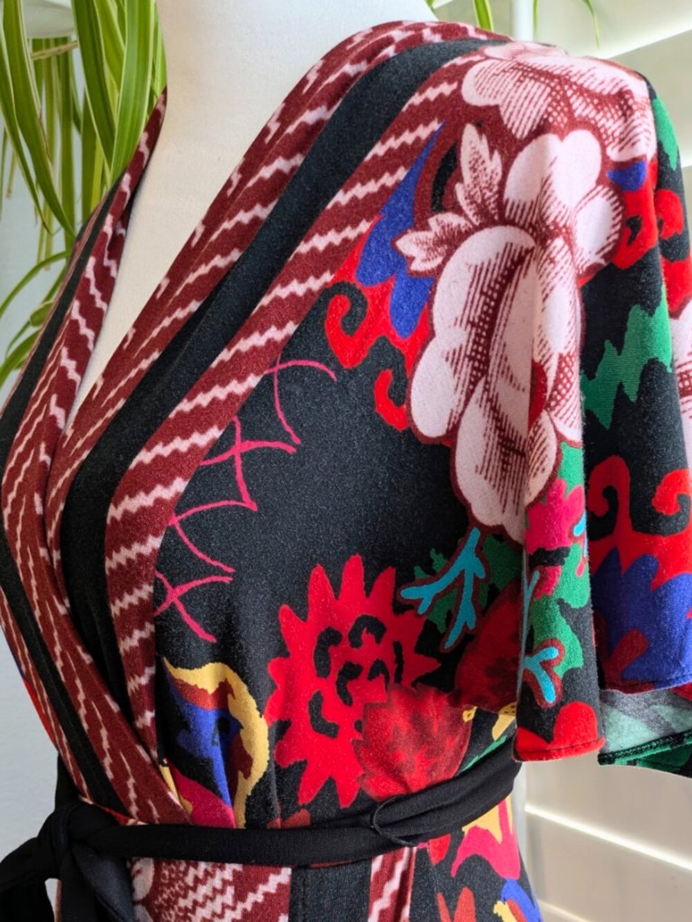 Christian Lacroix for Desigual Floral Wrap Dress Sz L - Picture 2 of 6